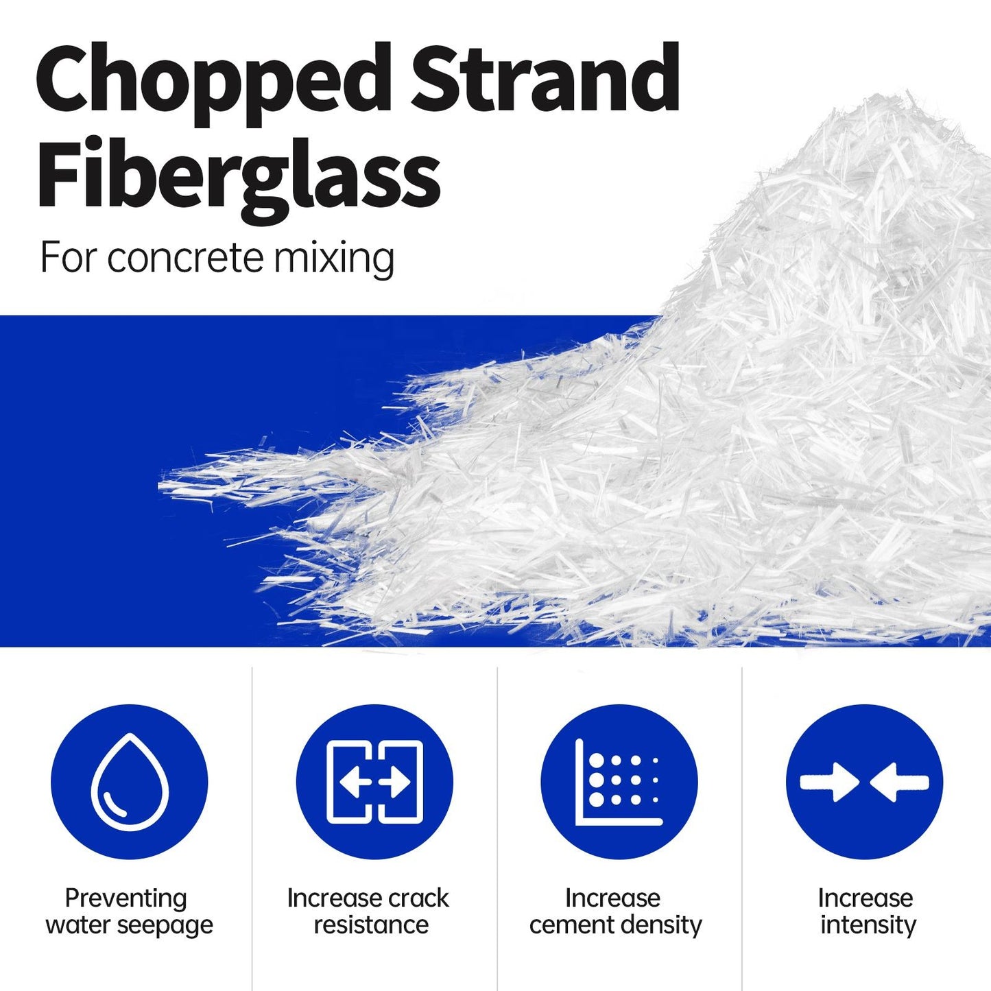 chopped strand fiberglass high silica glass fiber chopped precursor is used for concrete building materials